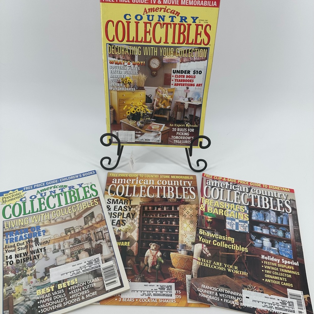 Vintage American Country Collectibles Magazine 1997 Full Year Lot 4 Issues 90s